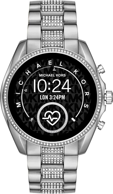 silver mk smart watch.